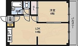 第二高光マンション 1LDKの間取図画像