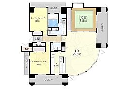 レックス豊新3 3LDKの間取図画像