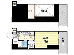 エステムコート新大阪3ステーションプラザ 1Kの間取図画像