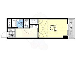 ヴェローノ新大阪南 1Kの間取図画像
