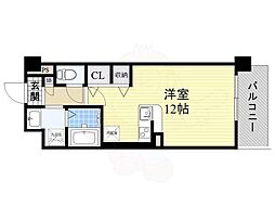 パルクレール 1Kの間取図画像