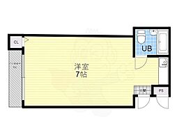 サンクス東三国 ワンルームの間取図画像
