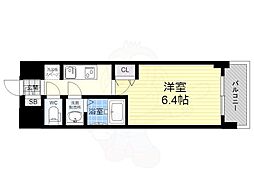 プレサンス新大阪ジェイズ 1Kの間取図画像