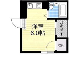 リバーヒル大桐 ワンルームの間取図画像