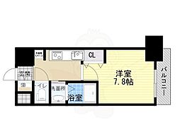 プランドール新大阪ノースレジデンス 1Kの間取図画像