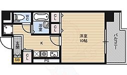 シャルマン新大阪 1Kの間取図画像