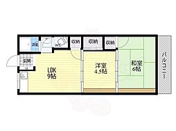 中善マンション 2LDKの間取図画像