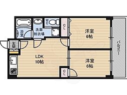 第二高光マンション 2LDKの間取図画像