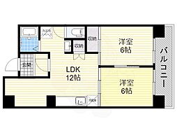 生島リバーサイドマンションB棟 2LDKの間取図画像
