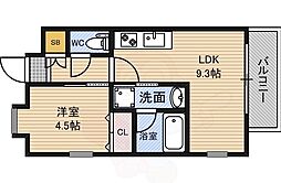 レオングラン新大阪レジデンス 1LDKの間取図画像