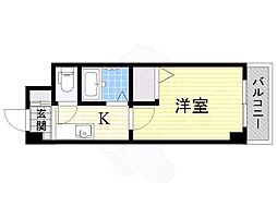 ノルデンハイム上新庄2 1Kの間取図画像
