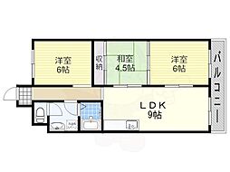 誼マンション 3LDKの間取図画像