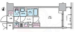プレサンスブルーム東三国 1Kの間取図画像