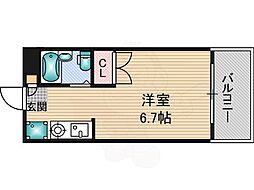 エスプライム新大阪2 1Kの間取図画像