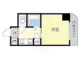 リーガル新大阪 1Kの間取図画像