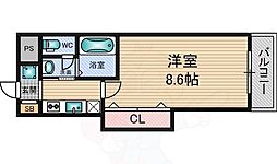 M'PLAZA新大阪壱番館 1Kの間取図画像
