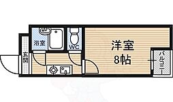 サンクス東三国 1Kの間取図画像