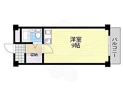 トッププラザ ワンルームの間取図画像