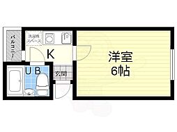 コートダルジャン2 1Kの間取図画像