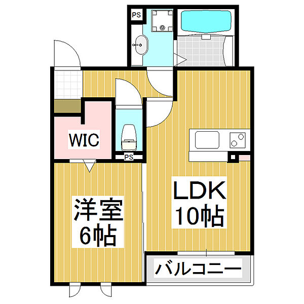 D-room鼎 ｜長野県飯田市鼎西鼎(賃貸アパート1LDK・1階・40.82㎡)の写真 その2
