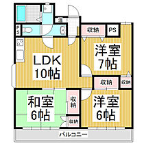 シェトワ上郷  ｜ 長野県飯田市上郷別府（賃貸マンション3LDK・2階・58.80㎡） その2