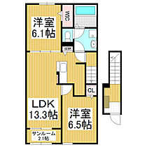 長野県駒ヶ根市赤穂（賃貸アパート2LDK・2階・63.03㎡） その2