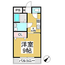 タクビル2 1DKの間取図画像