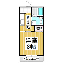 ファインビュー 1Kの間取図画像