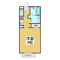 メゾンドムーラン 1Kの間取図画像