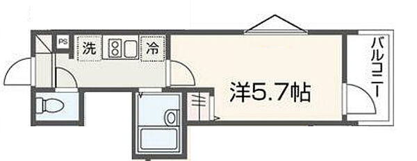 神奈川県横浜市西区東久保町(賃貸アパート1K・1階・18.05㎡)の写真 その2