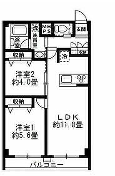 神奈川県横浜市中区山下町(賃貸マンション2LDK・7階・55.20㎡)の写真 その2