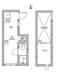 フロイデ阿佐ヶ谷 ワンルームの間取図画像