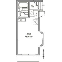 レトロ桜上水 ワンルームの間取図画像