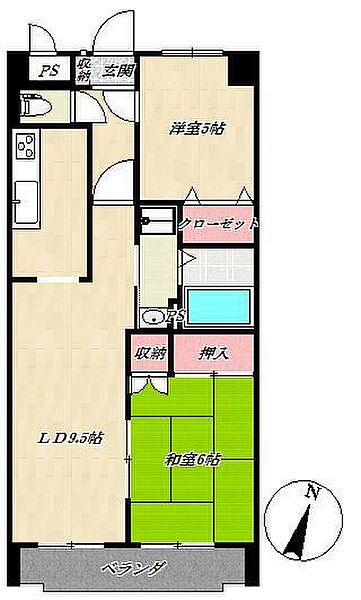 ラピュタ武蔵野 502｜埼玉県狭山市富士見1丁目(賃貸マンション2LDK・5階・56.65㎡)の写真 その2