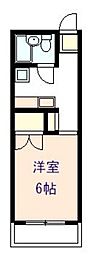 コーポ吉田 1Kの間取図画像