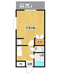 カスティール・イン宇都宮 1Kの間取図画像