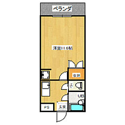 カスティール・イン宇都宮 1Kの間取図画像