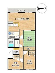 サーム広島インター 3LDKの間取図画像