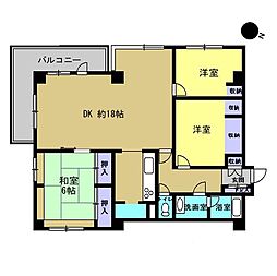 クラックスハイム札幌山鼻 3LDKの間取図画像