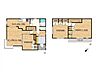 間取り：【間取り図】2階2部屋の3LDKの住宅です。各居室に収納があります。