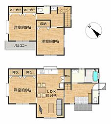 仙台市若林区若林3丁目　戸建て 3LDKの間取り