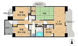 ダイアパレス柏木四季の杜陽だまり館 3LDKの間取図画像