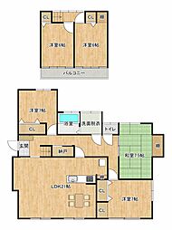 福島市笹木野字末梨下　戸建て 5LDKの間取り