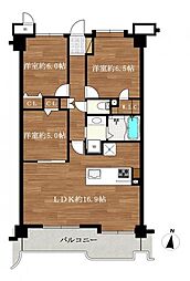 ダイアパレス女池 3LDKの間取図画像