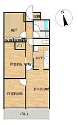 マンション高田館 2SLDKの間取図画像