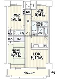 スカイタウン上水戸 3LDKの間取図画像