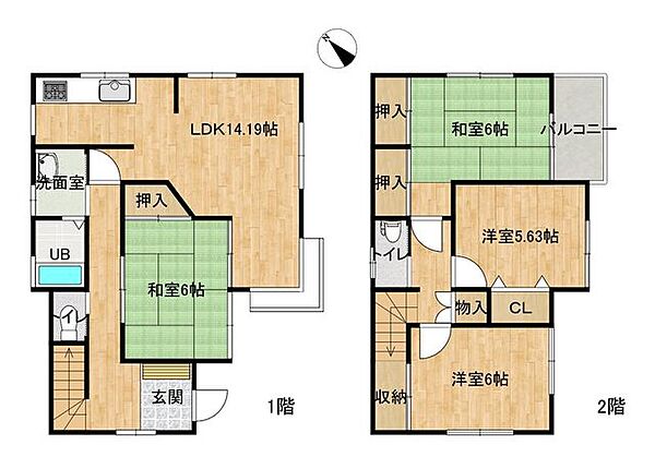 間取りを拡大表示