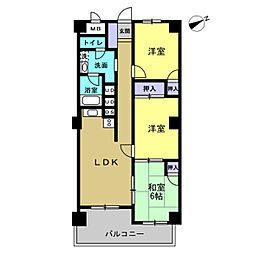 ヴィラ平作茶屋 3LDKの間取図画像