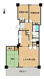 ブライトタウン西山 3LDKの間取図画像