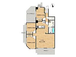 シャトー平手 3LDKの間取図画像